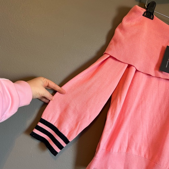NWT Tommy Hilfiger Sz Large Peach Off Shoulder Long Sleeve Sweater Shirt Top! - Picture 2 of 10